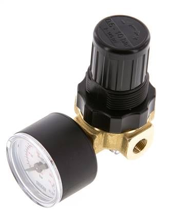 Pressure Regulator G1/8'' 330 l/min 0.5-16.0bar/7-232psi Air Water Brass Standard 0
