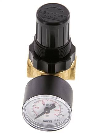Pressure Regulator G1/4'' 330 l/min 0.2-6.0bar/3-87psi Air Water Brass Standard 0