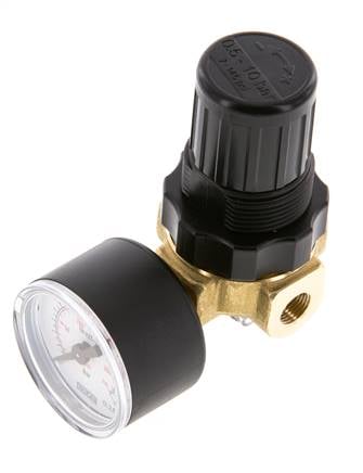 Pressure Regulator G1/8'' 330 l/min 0.5-10.0bar/7-145psi Air Water Brass Standard 0