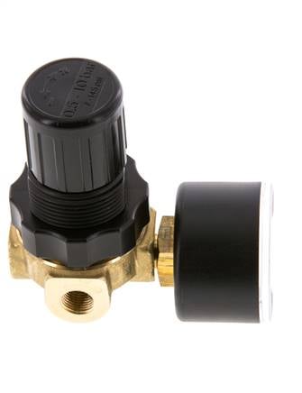 Pressure Regulator G1/4'' 330 l/min 0.2-6.0bar/3-87psi Air Water Brass Standard 0