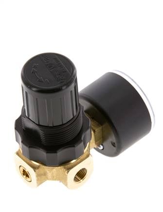 Pressure Regulator G1/8'' 330 l/min 0.5-16.0bar/7-232psi Air Water Brass Standard 0