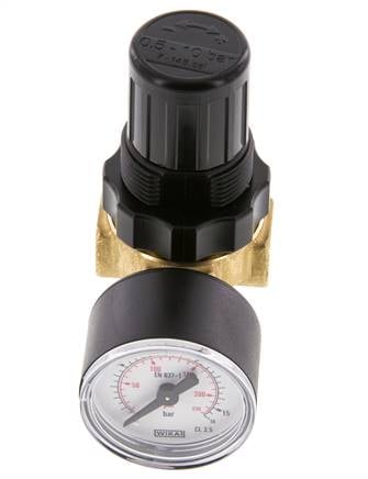 Pressure Regulator G1/4'' 330 l/min 0.5-10.0bar/7-145psi Air Water Brass Standard 0