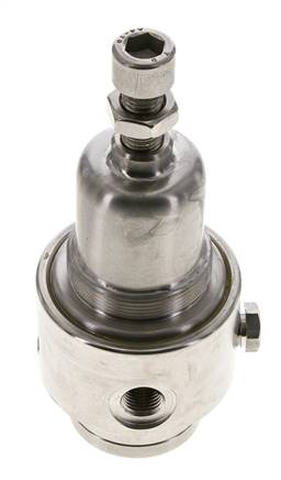Pressure Regulator G1/4'' 700 l/min 0.5-8.0bar/7-116psi Stainless Steel Gases Liquids