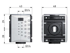 Distributor G1/4 2700 l/min with Pressure Switch Futura 0