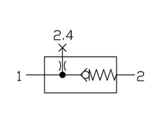 Distributor G3/8 1250 l/min with Check Valve Futura 1