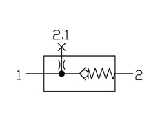 Distributor G1/4 1000 l/min with Check Valve Futura 0