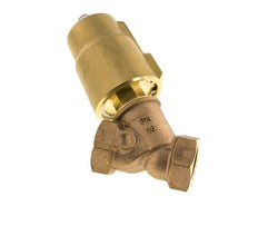 G1'' PTFE/NBR 16bar NC Angle Seat Valve (Closes Ag. Flow) Brass AL2