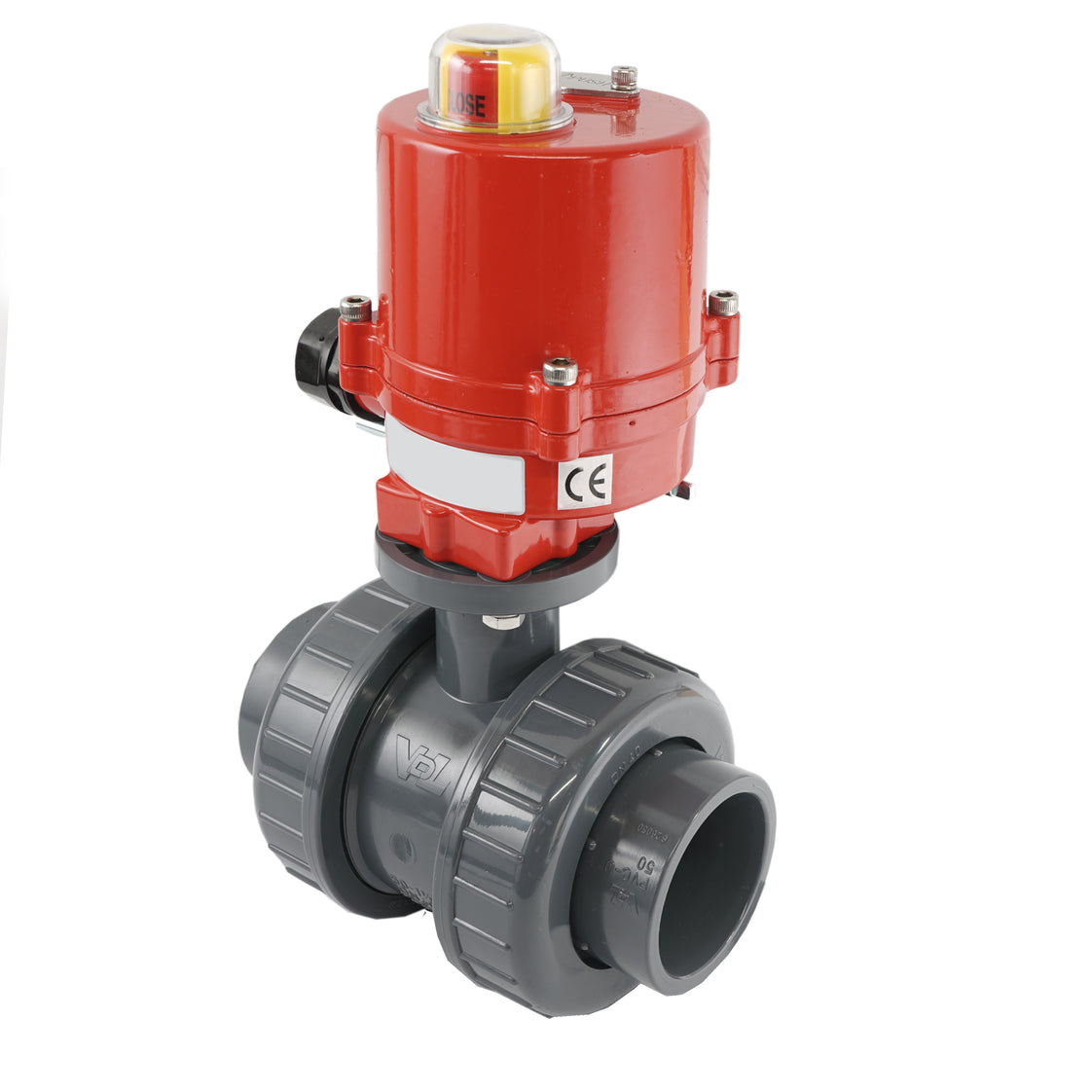 50mm 12V DC VDL 2-way PVC Electrical ball valve