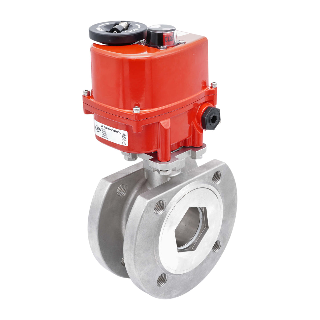 DN20 PN40 1-Piece 2-Way Stainless Steel Modulating Electric Flanged Ball Valve 24 V AC/DC