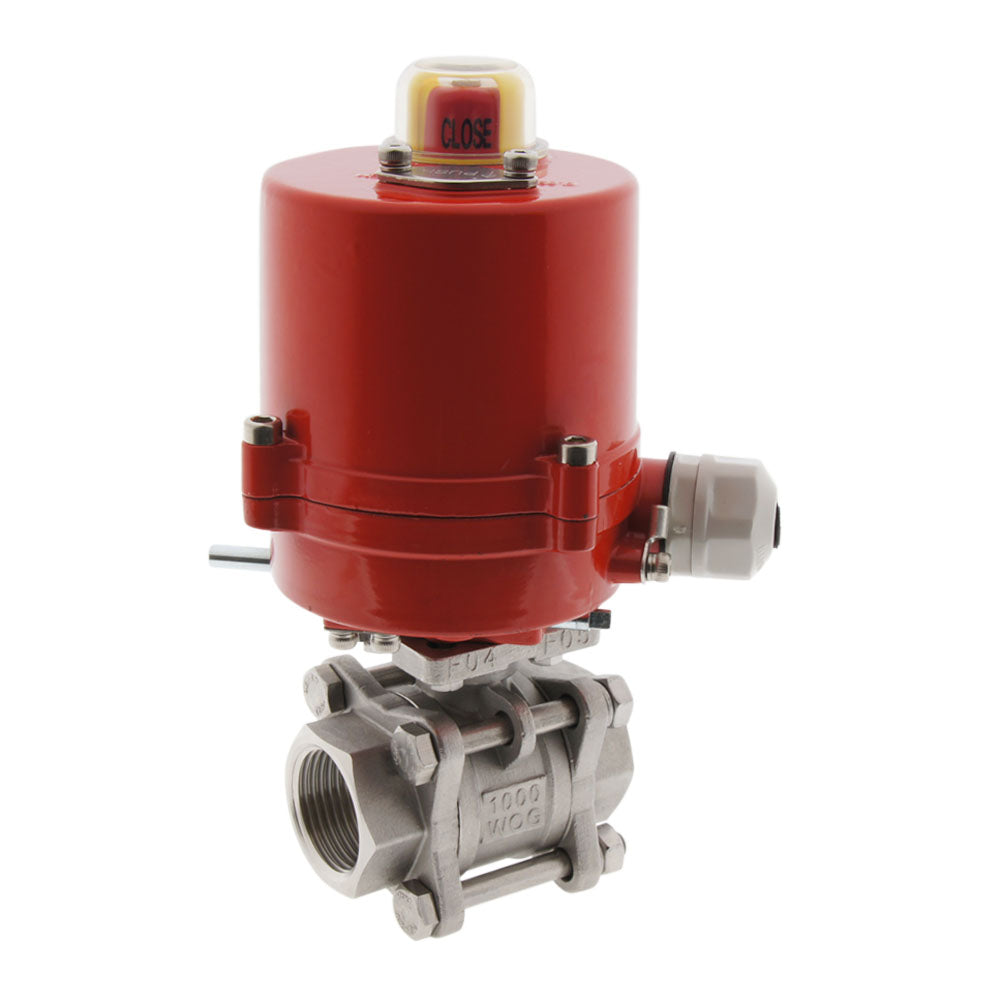 Electrical Ball Valve 2-Way G1-1/2'' Stainless Steel 24V AC