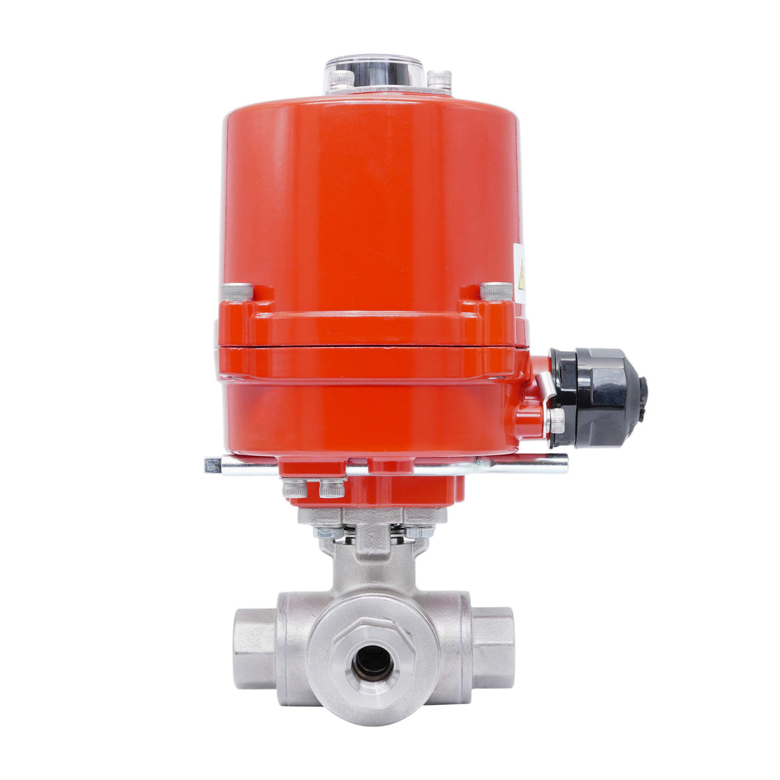 Rp 1/4'' T-Port 3-Way Stainless Steel Electric Ball Valve 24 V AC/DC