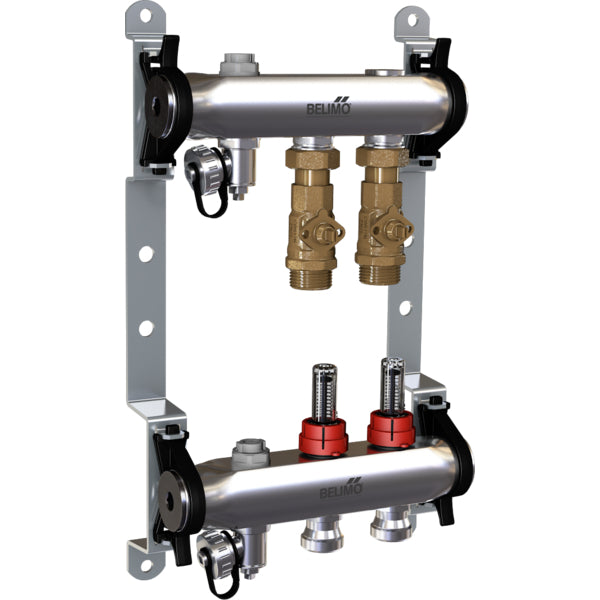 Belimo Manifold 2 x Zone Valves 24VAC/DC 75s 2-10V 1Nm IP40 Terminal EM-ECQ-02F/CQ24A-SR-T