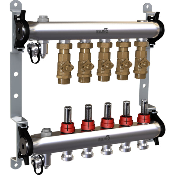 Belimo Manifold 5 x Zone Valves 100-240VAC 75s 2/3-point 1Nm IP40 EM-ECQ-05F/CQ230A
