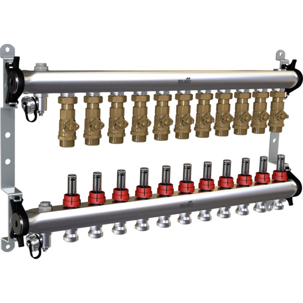Belimo Manifold 11 x Zone Valves 24VAC/DC 75s 2/3-point 1Nm IP40 Terminal EM-ECQ-11F/CQ24A-T