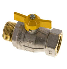 Male To Female R/Rp 1 inch Gas 2-Way Butterfly handle Brass Ball Valve