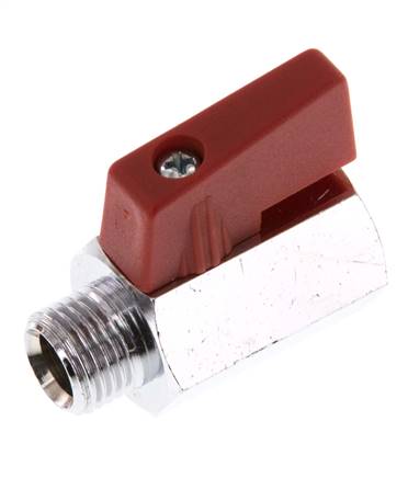 Male To Female G 1/4 inch 2-Way Brass Mini Ball Valve 15 Bar