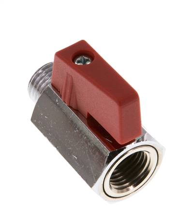 Male To Female G 1/4 inch 2-Way Brass Mini Ball Valve 15 Bar