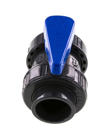 PVC 2-way Ball Valve True Union 50 mm Socket EPDM