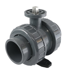 63mm 2-Way PVC Ball Valve ISO-Top Socket - 614 - VDL