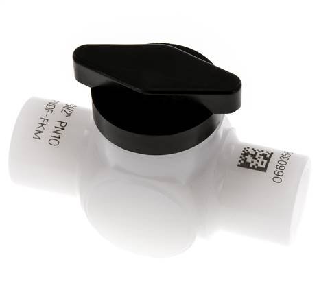 PVDF 2-way Ball Valve G 1/2'' FKM Vacuum