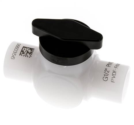 PVDF 2-way Ball Valve G 1/2'' FKM Vacuum