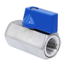 G 1/4'' F/F 2-Way Stainless Steel Mini Ball Valve 69 bar PTFE - TamesonPRO 1113-014-F