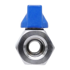 G 3/8'' F/F 2-Way Stainless Steel Mini Ball Valve 69 bar PTFE - TamesonPRO 1113-038-F