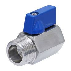 G 3/4'' M/F 2-Way Stainless Steel Mini Ball Valve 69 bar PTFE - TamesonPRO 1113-034-MF