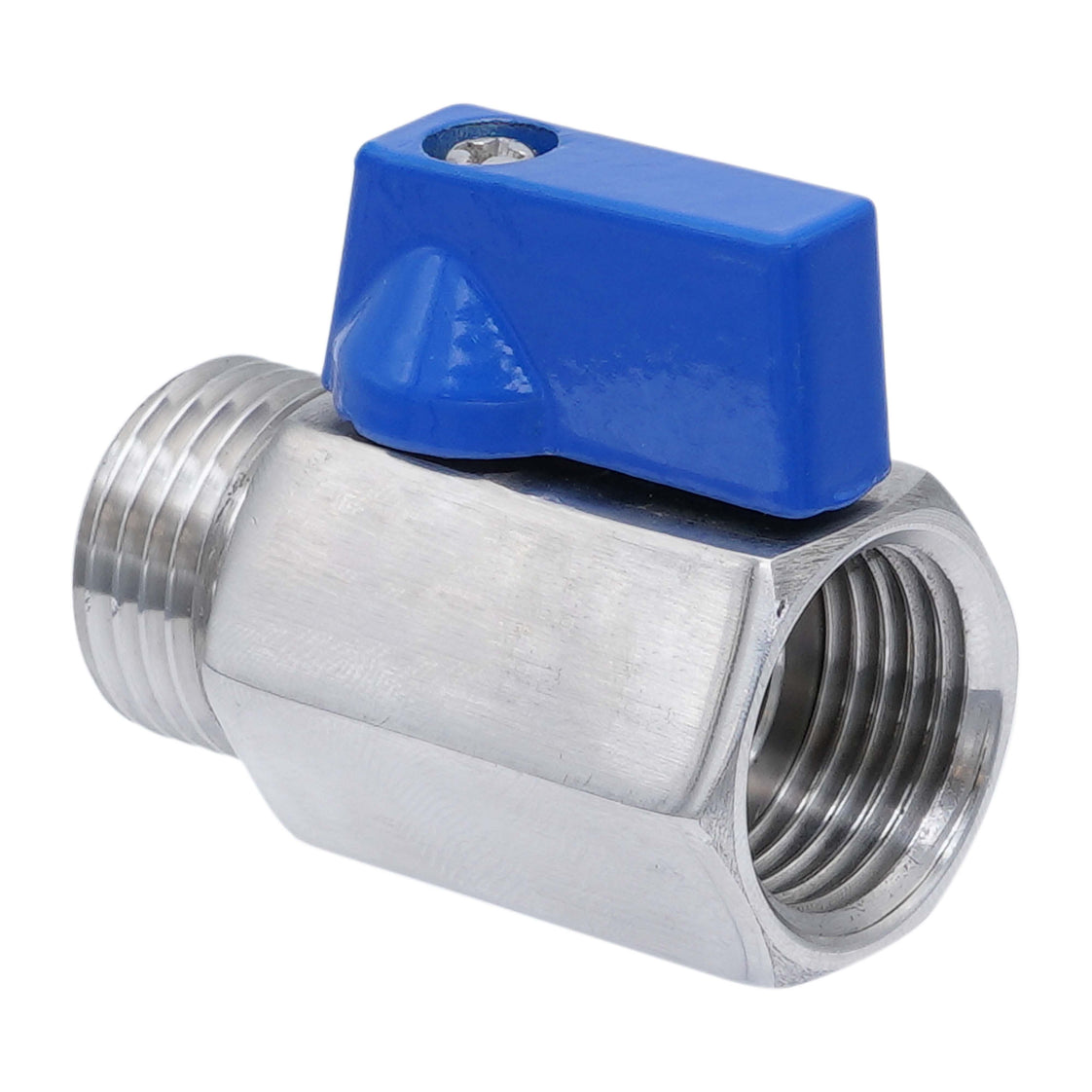 G 1/4'' M/F 2-Way Stainless Steel Mini Ball Valve 69 bar PTFE - TamesonPRO 1113-014-MF