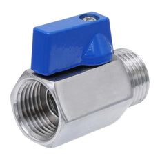 G 3/4'' M/F 2-Way Stainless Steel Mini Ball Valve 69 bar PTFE - TamesonPRO 1113-034-MF