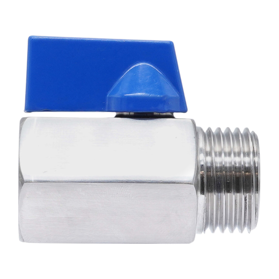 G 1/4'' M/F 2-Way Stainless Steel Mini Ball Valve 69 bar PTFE - TamesonPRO 1113-014-MF