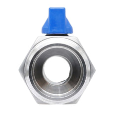 G 1/4'' M/M 2-Way Stainless Steel Mini Ball Valve 69 bar PTFE - TamesonPRO 1113-014-M