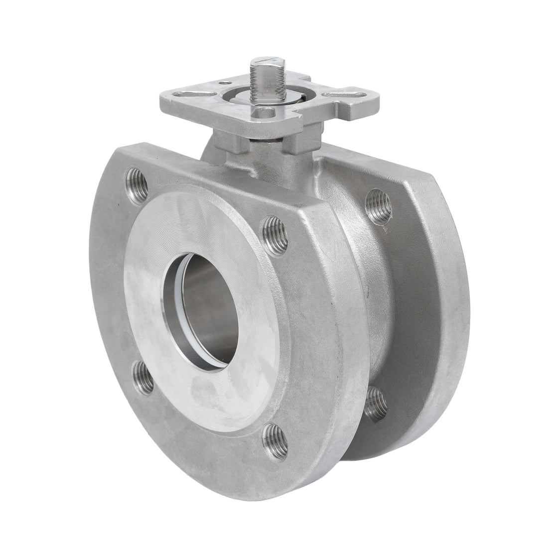 DN20 PN40 1-Piece 2-Way Stainless Steel Flanged Ball Valve PTFE ISO-Top F03 - TamesonPRO 1122-020