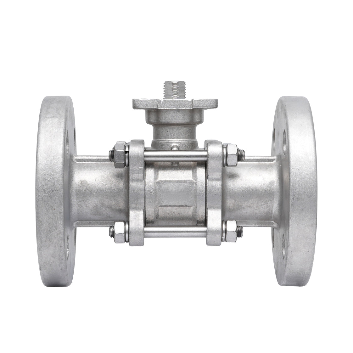 DN25 PN40 3-Piece 2-Way Stainless Steel Flanged Ball Valve PTFE ISO-Top F04/F05 - TamesonPRO 1124-025