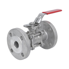 DN15 PN40 3-Piece 2-Way Stainless Steel Flanged Ball Valve PTFE ISO-Top F03/F04 - TamesonPRO 1124-015