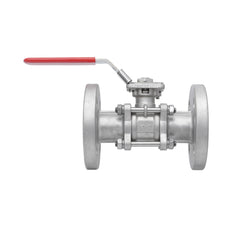 DN20 PN40 3-Piece 2-Way Stainless Steel Flanged Ball Valve PTFE ISO-Top F03/F04 - TamesonPRO 1124-020