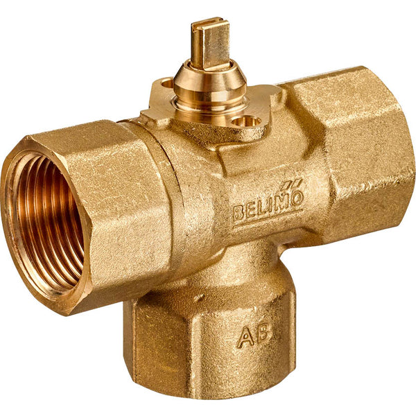 Belimo 3-Way Ball Valve Rp1/2 Kvs2.5 100-240VAC 75s 2/3-point 1Nm IP40 Terminal C315Q-H/CQ230A-T