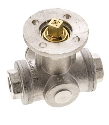 G1/4'' 3-Way L-port Ball Valve Brass ISO-Top 40bar - BL3BAL