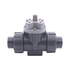 25mm Solvent Socket 3-Way PVC Ball Valve T-Bore ISO-Top F03 10 bar PTFE/EPDM