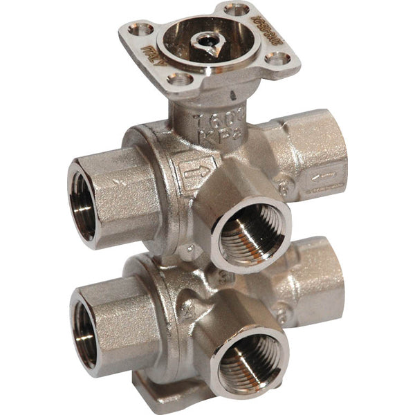 Belimo 6-Way Characterized Valve Rp1/2 Kvs1.8/0.4 24VAC/DC 90s KNX 10Nm IP54 R3015-1P8-P4-B2/NR24A-KNX