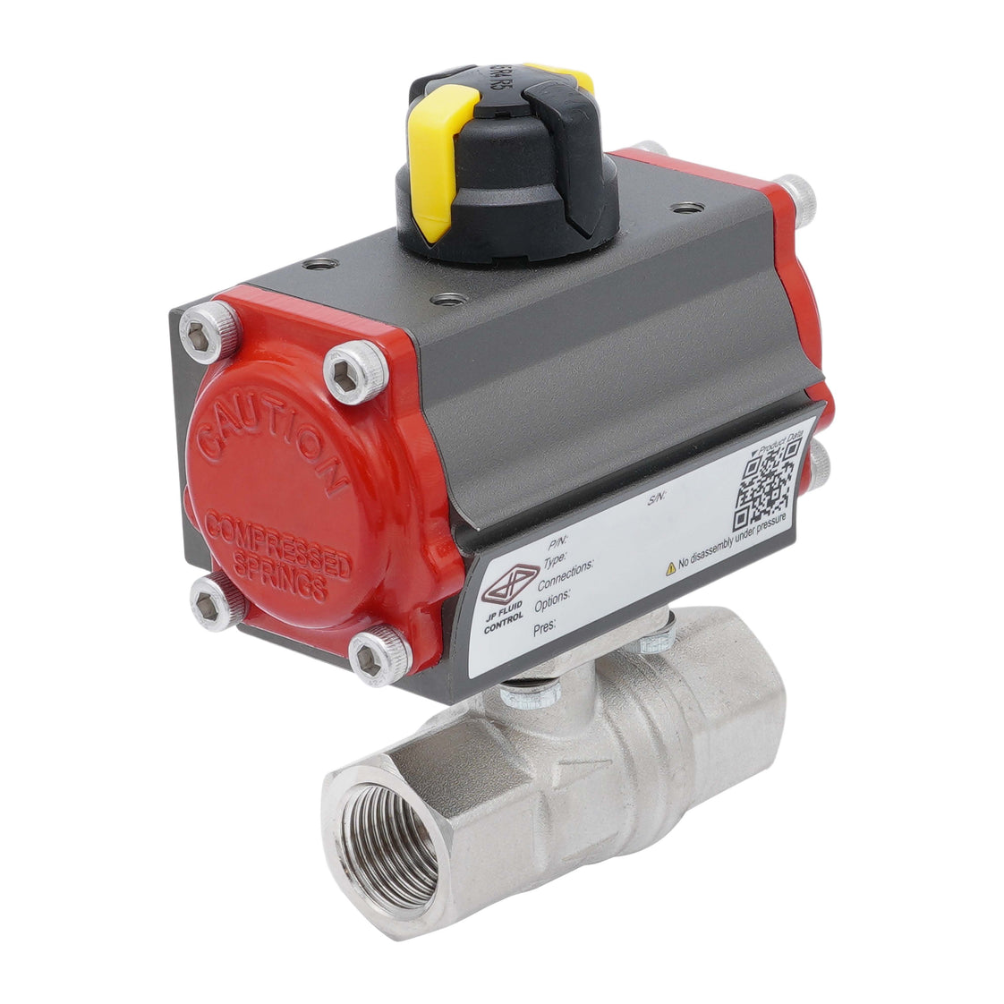 Pneumatic Ball Valve G1 1/4'' Brass Spring Opening