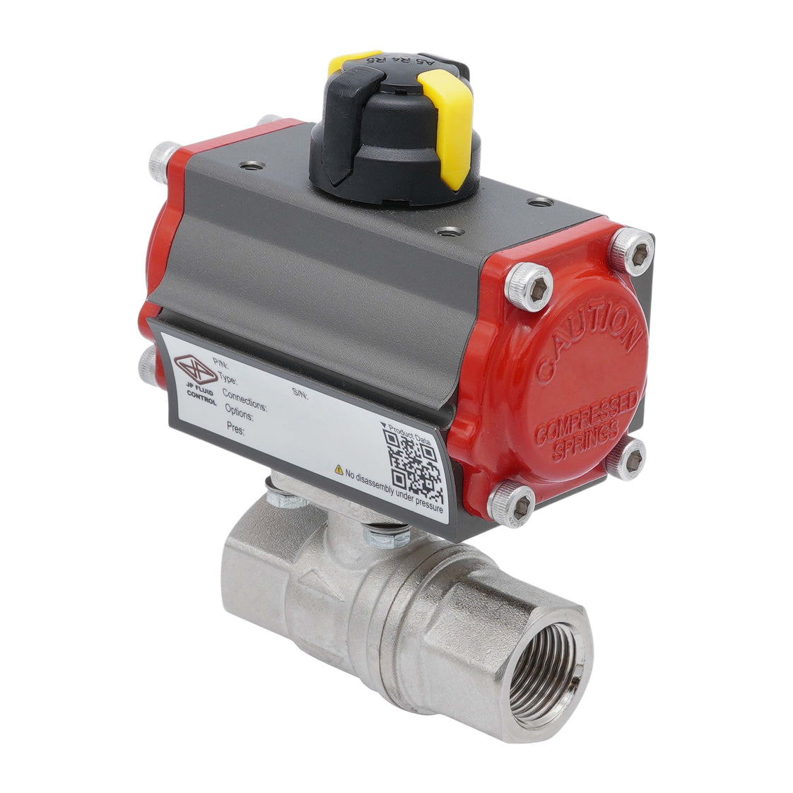 Pneumatic Ball Valve G1 1/4'' Brass Spring Opening