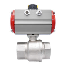 Pneumatic Ball Valve G1'' Brass Double Acting