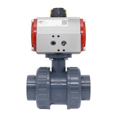 50mm 2-Way PVC Pneumatic Ball Valve Spring Open