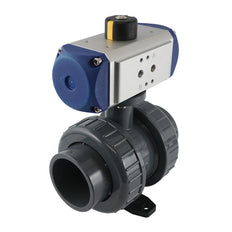 63mm 2-Way PVC Pneumatic Ball Valve Double Acting - VDL