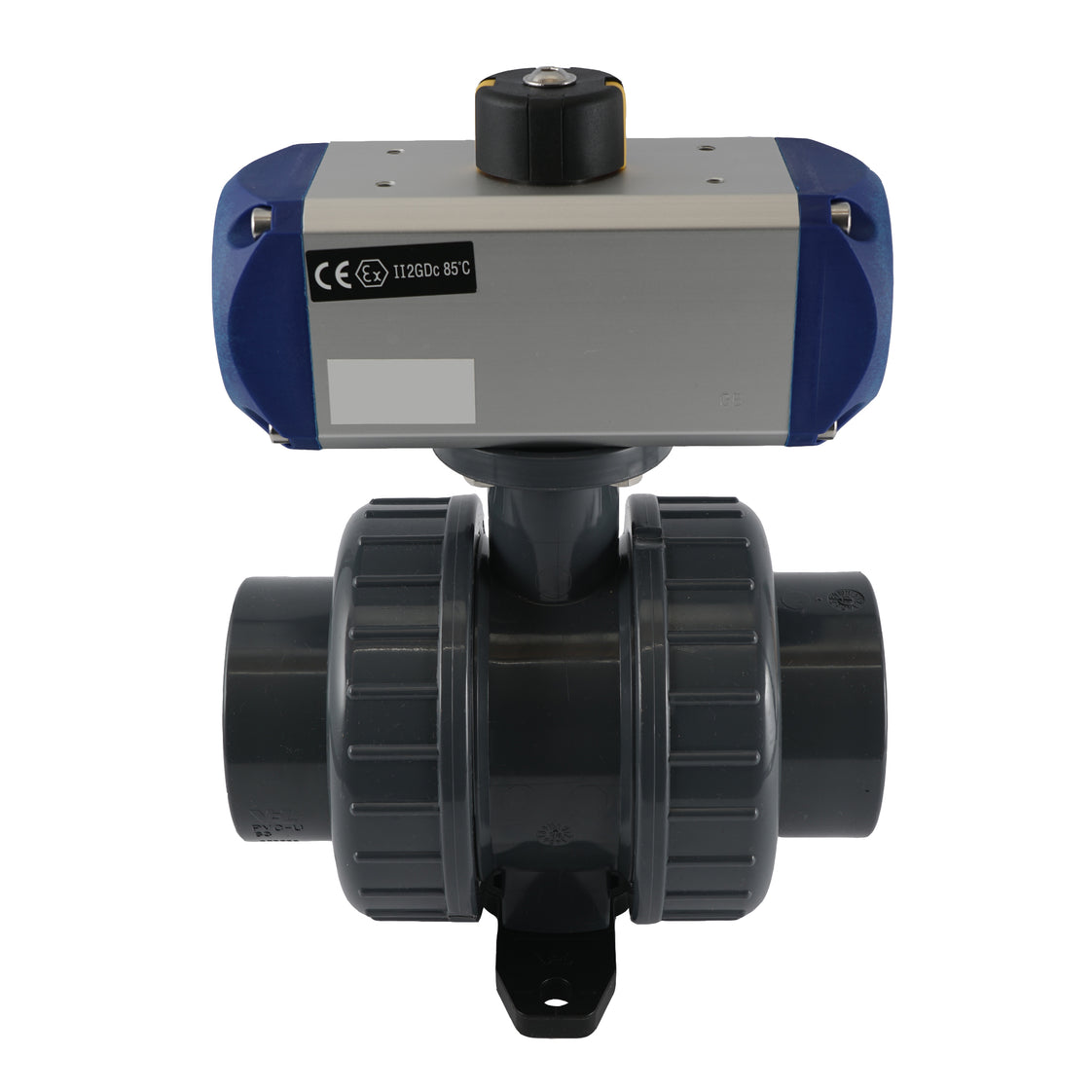 63mm 2-Way PVC Pneumatic Ball Valve Double Acting - VDL
