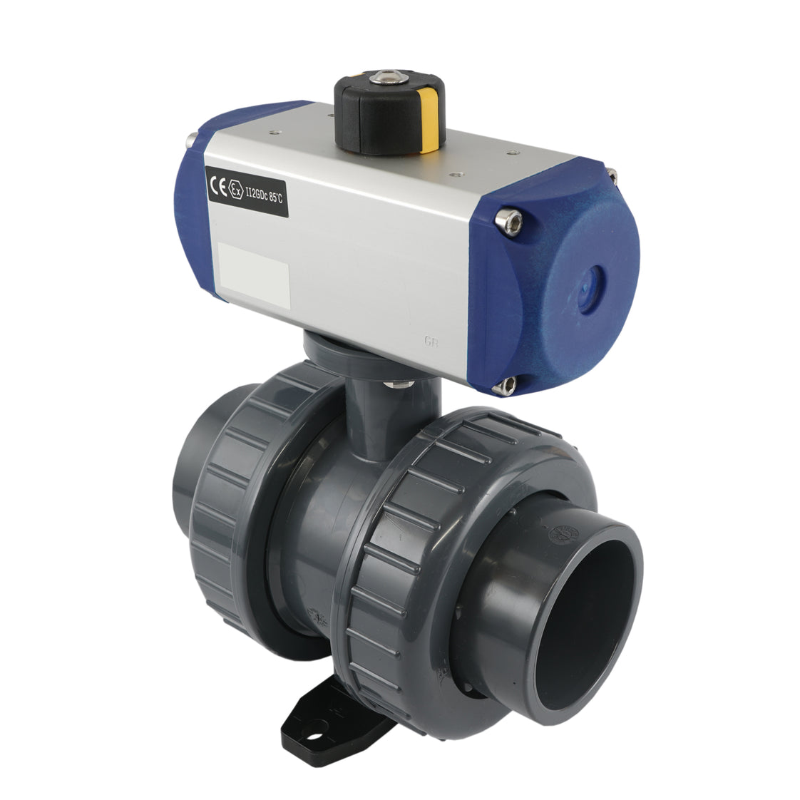 63mm 2-Way PVC Pneumatic Ball Valve Spring Open - VDL