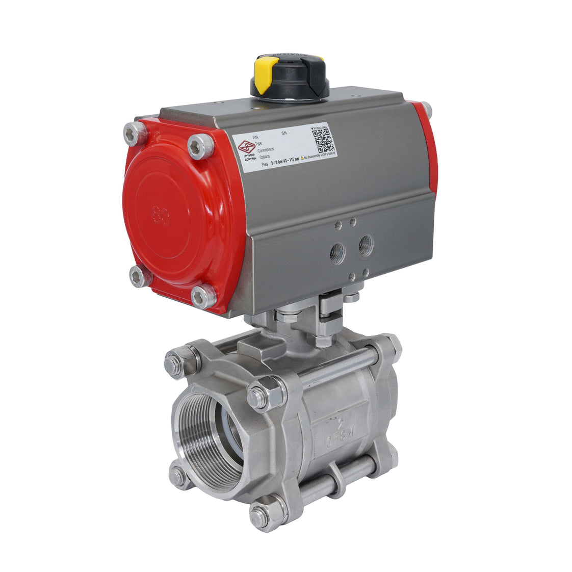 Pneumatic Ball Valve G4'' Stainless Steel Double Acting