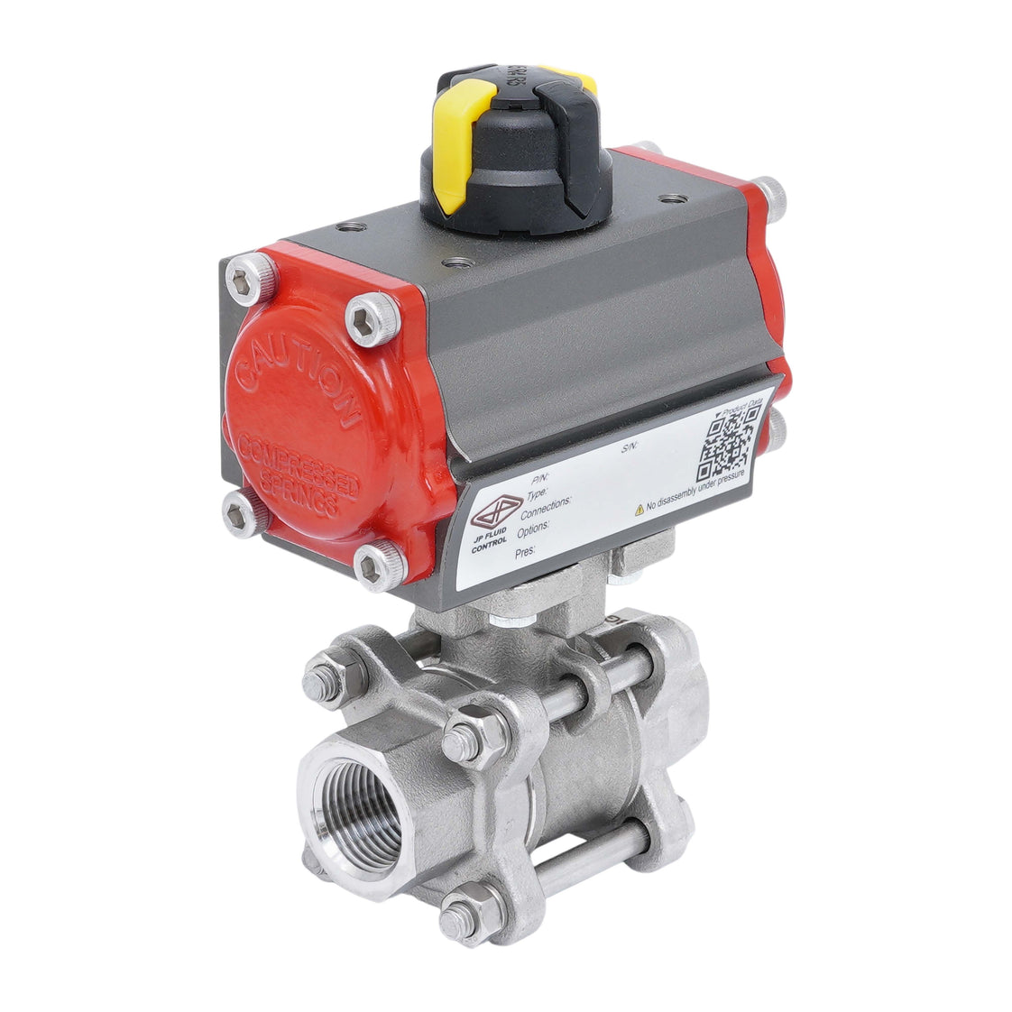 Pneumatic Ball Valve G1'' Stainless Steel Spring Closing