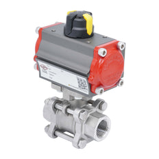 Pneumatic Ball Valve G1 1/4'' Stainless Steel Spring Closing